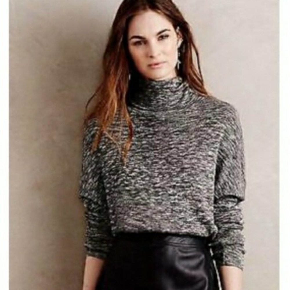 ANTHROPOLOGIE Moth Annona Marled Turtleneck - Picture 7 of 8